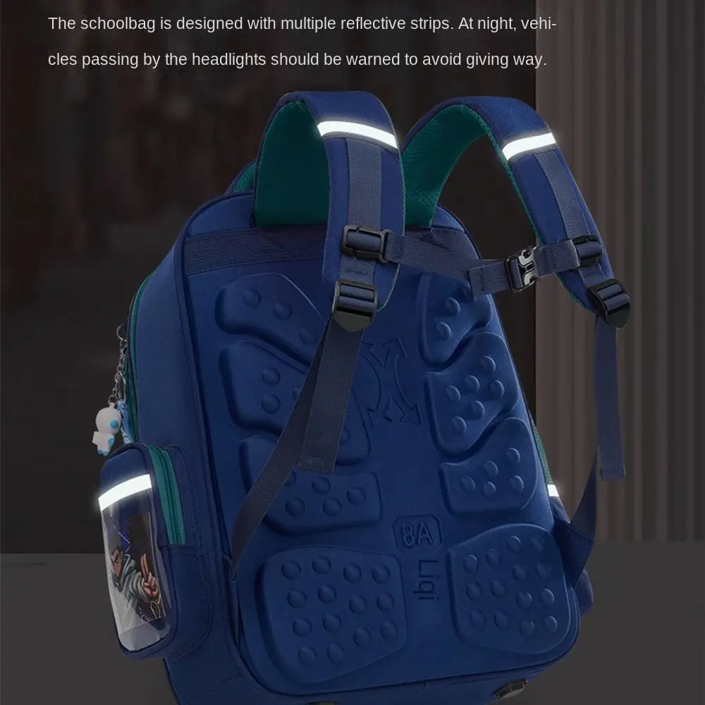 Astronauta Print School Bag, Mochila Multifuncional de Grande Capacidade, Proteção Espinhal, Estudante portátil Suprimentos para Estudante