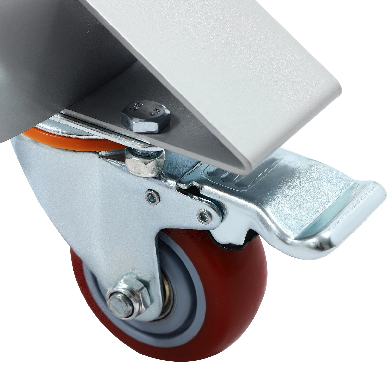 55ガロン丸型ドラム缶運搬台車 Q235鋼製バレル運搬カート 5つのユニバーサルホイール付き