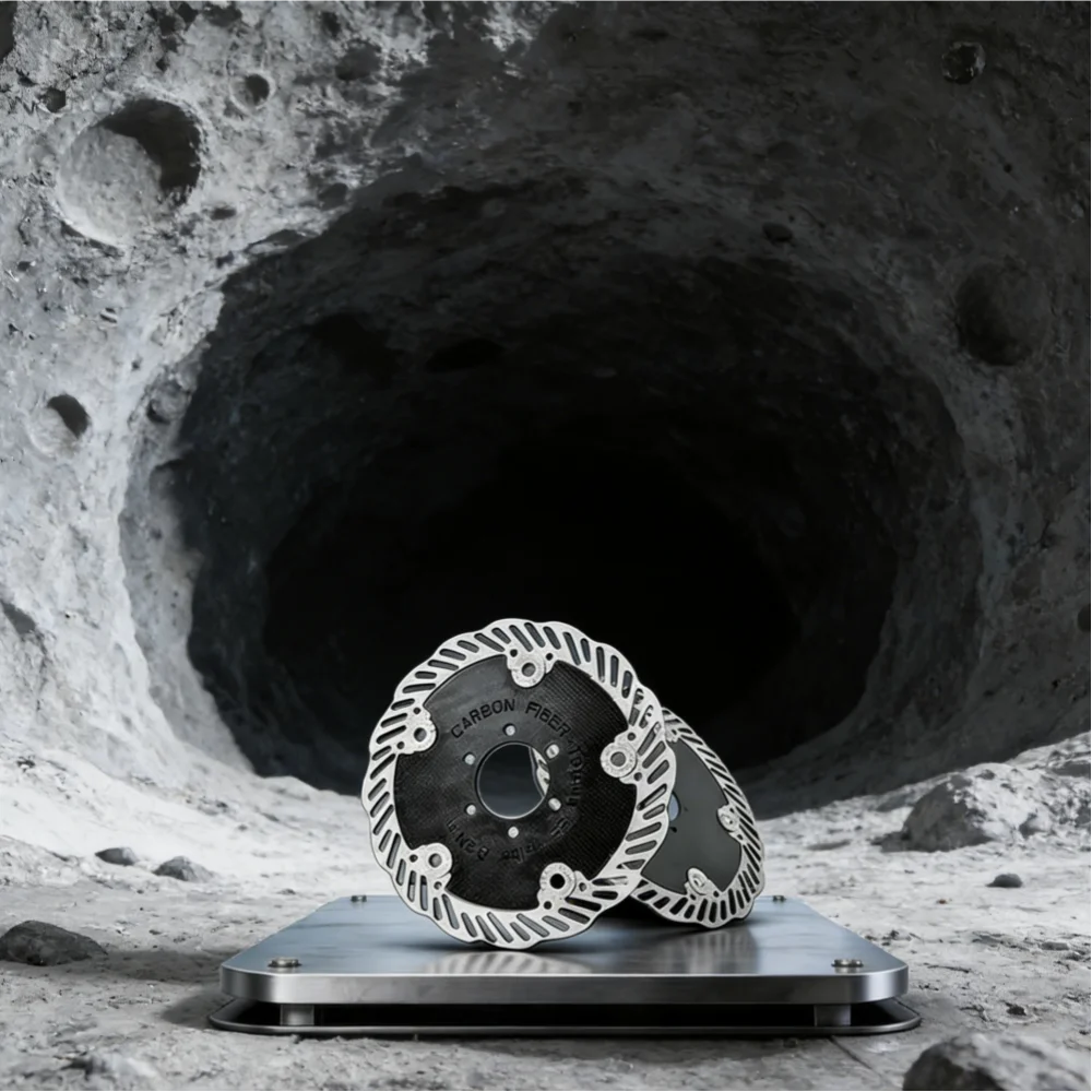 

140mm Carbon Fiber Floating Brake Rotor Set - 6 Bolt & Center Lock, High Performance for MTB & Road Bike