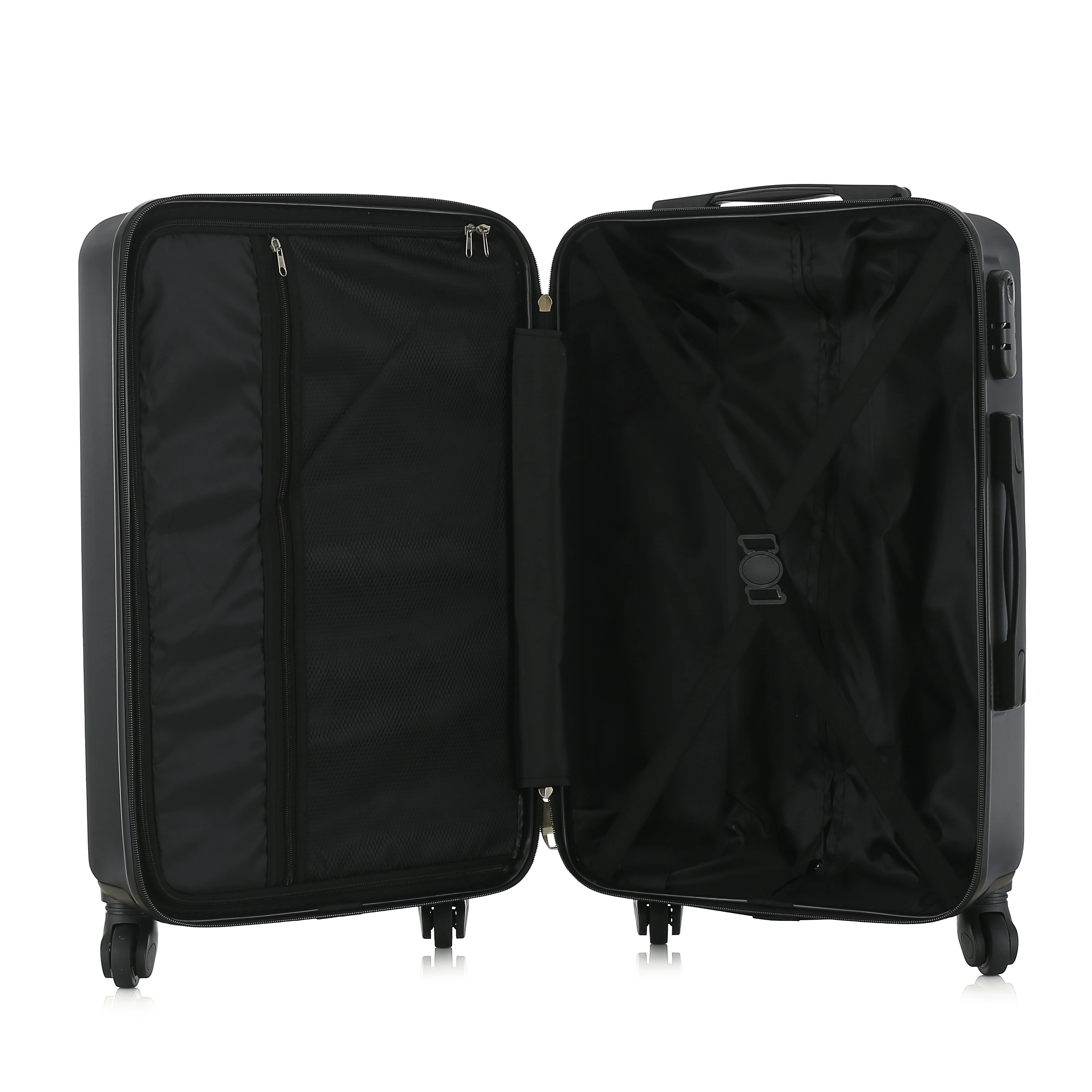 Conjuntos de bagagem giratória rígida ABS de 4 peças (18/23/27 polegadas + estojo cosmético de 13 polegadas) – Conjuntos de malas leves com combinação de 3 dígitos