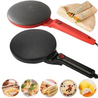 220V Electric Crepe Maker Spring Rolls Pancake Machine Non-Stick Griddle Baking Pan Cake Pizza Maker Light Food BBQ Frying Pan