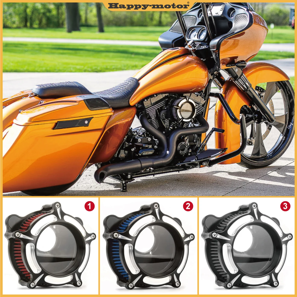 Contrast Cut Clarion intake Air Cleaner filters for harley Sportster 1200 Nightster XL1200N Low XL1200L 1991-2022