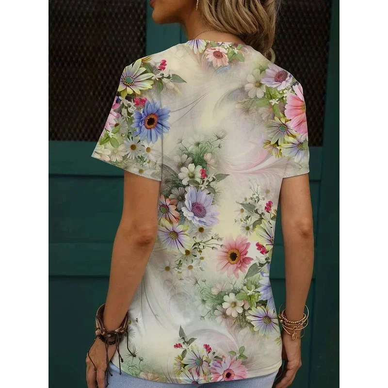 

Рождественские футболки Camisetas Ropa De Mujer Ofertas с 3D принтом, футболка с цветочным рисунком, новинка лета 2021, женская футболка, одежда, футболки