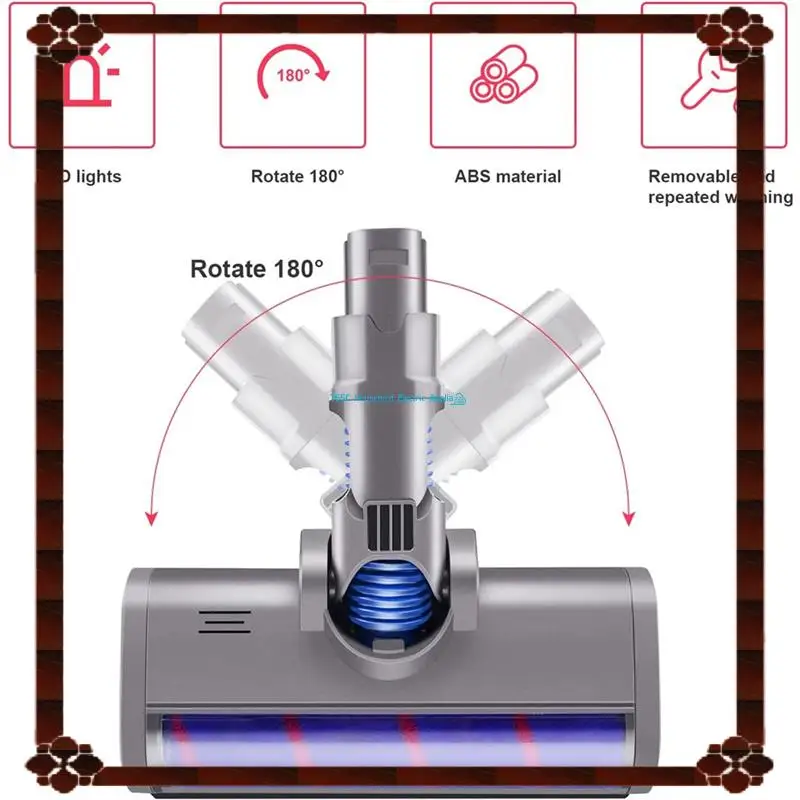 ل دايسون V6 DC58 DC59 DC61 DC62 DC74 أجزاء المكنسة الكهربائية فرشاة الأرضية رئيس أداة لينة الأسطوانة الأنظف رئيس