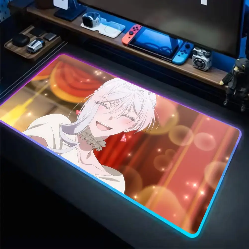 قد أطلب شيء نهائي واحد لوحة الماوس أنيمي الألعاب ماوس الوسادة LED الجدول منصات الخلفية المطاط سطح المكتب XXL RGB حصير مكتب #1