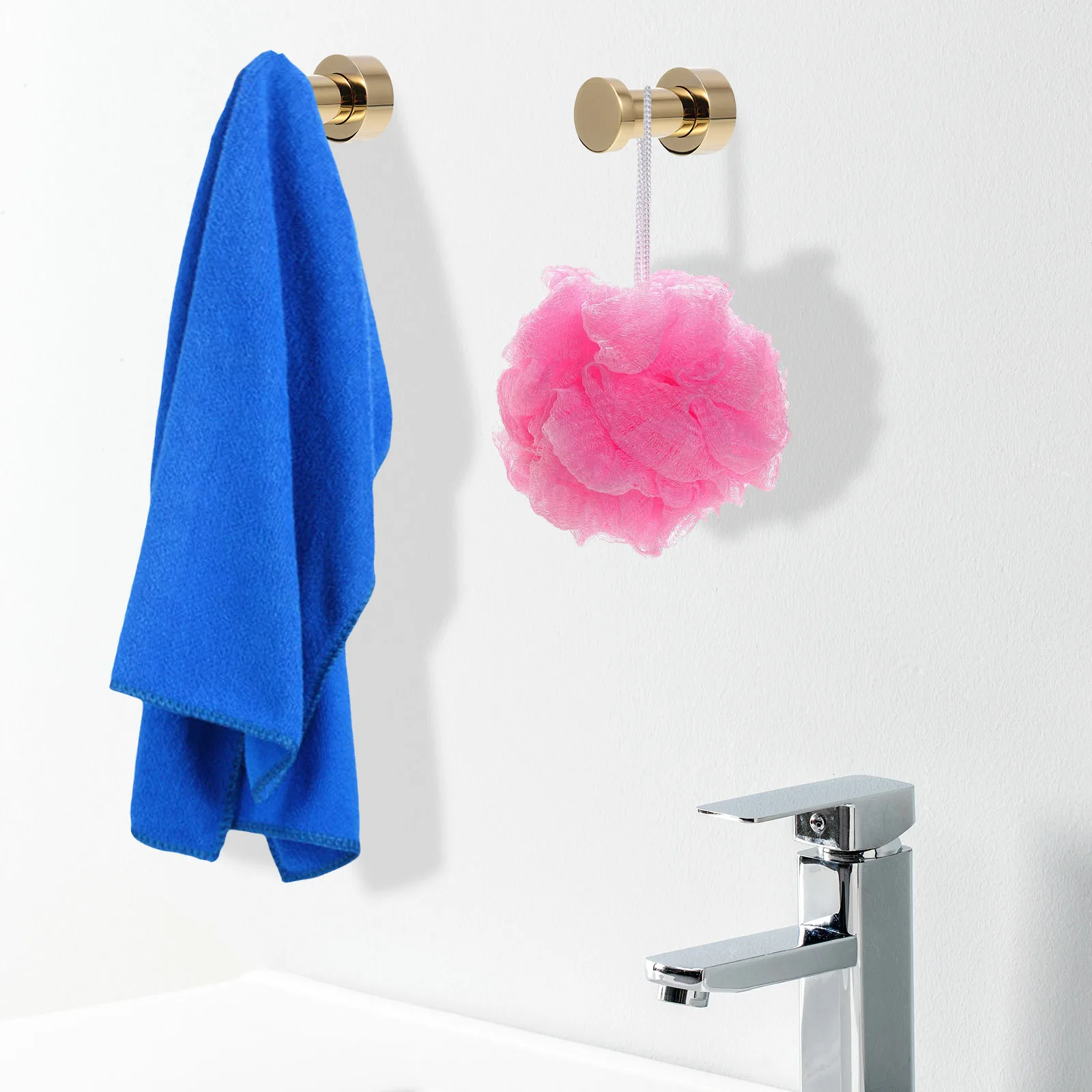 

2Pcs Bathroom Towel Hooks Round Shower Door Hangers Storage Solutions Towel Hooks Door Hanger Robe Hook