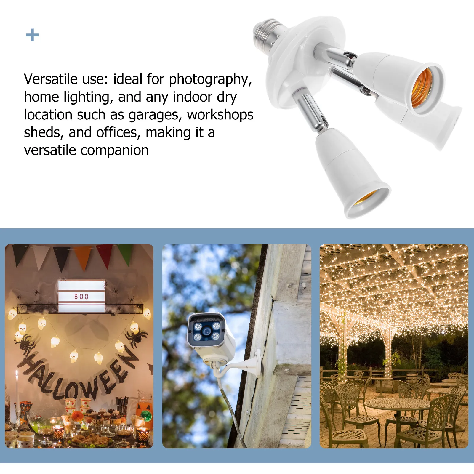 E27 Light Sockets Extender Bulb Adapter Lamp Holder Flexible Extension Bendable Adaptor Ceiling Base