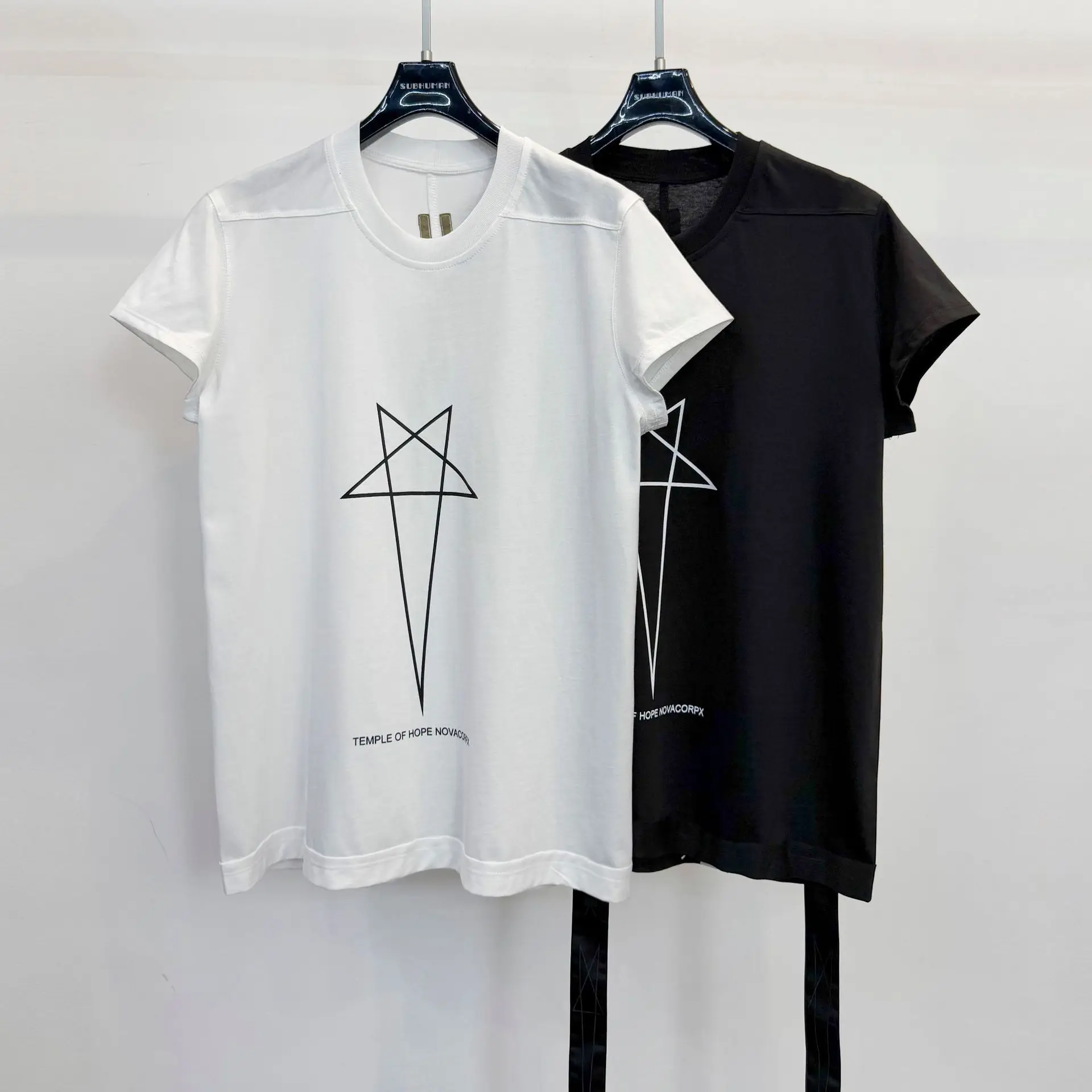 

2026SS Women Trendy Dark Star Printed Short Sleeve Casual Daily Wear T Shirt Women's Clothes