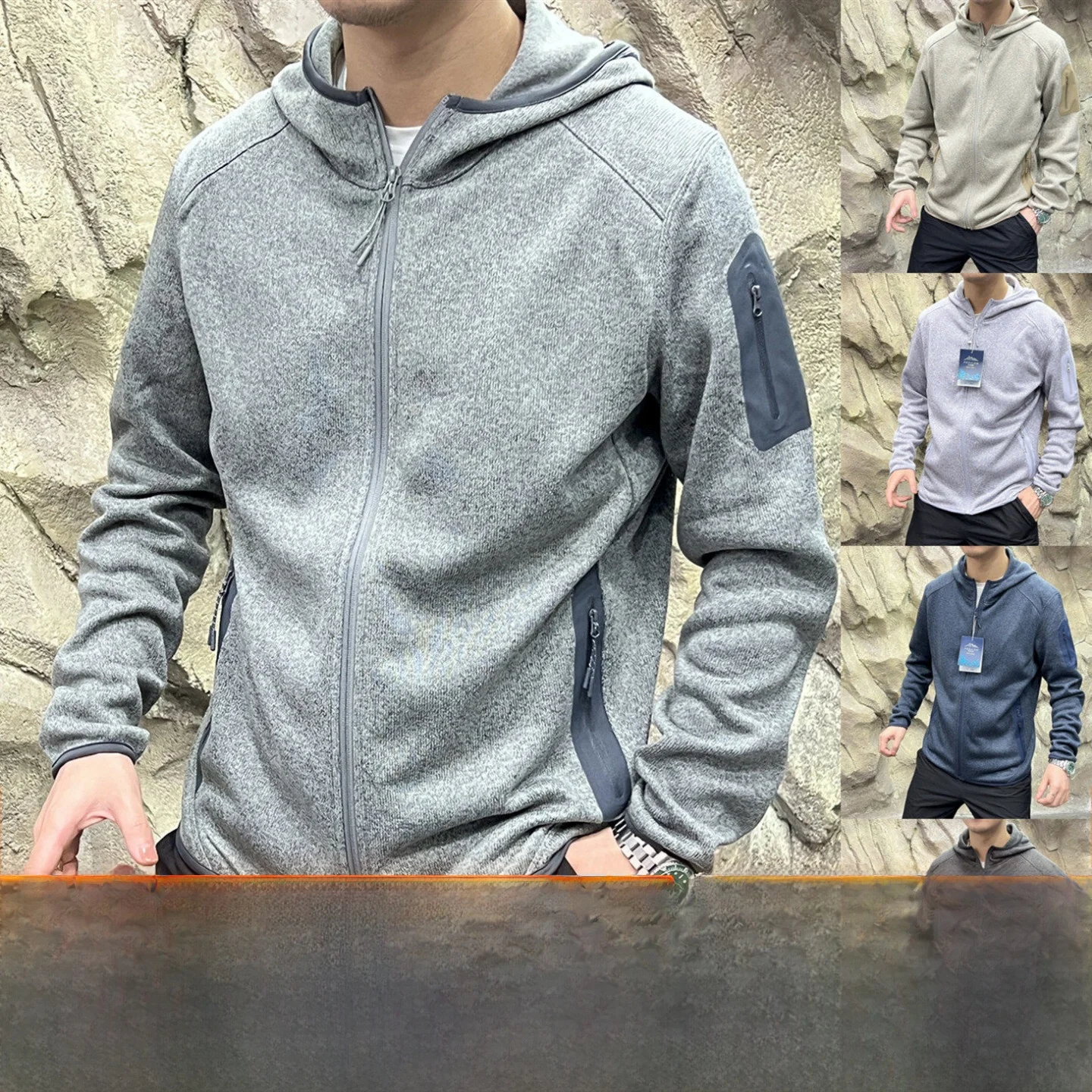 Outdoor Fleece Jacket Hoodie Quick Dry 3D Tailoring Polyester Fiber Spring Summer Youth Fashion Standard Fit Zipper Closure