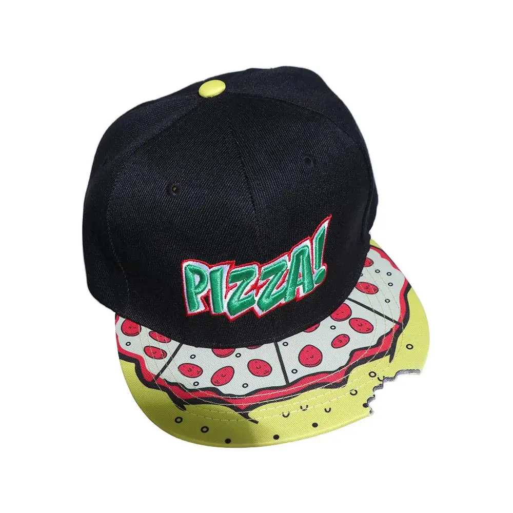 Snapback قبعة العين البيتزا قبعة بيسبول الكورية نمط واقية من الشمس قبعة الشمس بلون الكرتون بلغت ذروتها قبعة الرجال #5