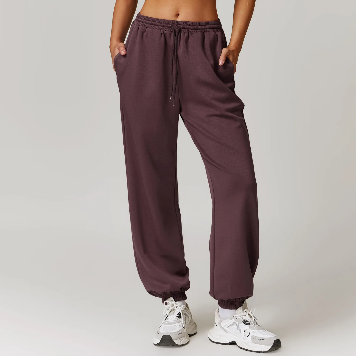 New High Waisted Casual Pants Loose Wweatpants Women's Straight Leg Pants Fitness Running Pants Versatile Sports Ankle Pants