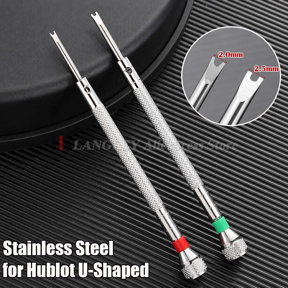 Stainless Steel Screwdriver for Hublot Watch Case Watchband Buckle Screws Driver Tools U-Shaped Repair Tool Watch Accessories