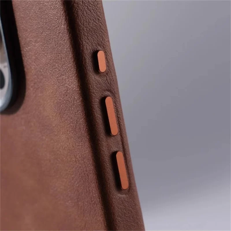 Luxuriöse Business-Lederhülle mit Magnetverschluss für iPhone 13 14 15 16 17 18 Pro Max, kompatibel mit MagSafe, kabelloses Laden, stoßfeste Schutzhülle – Detail 6