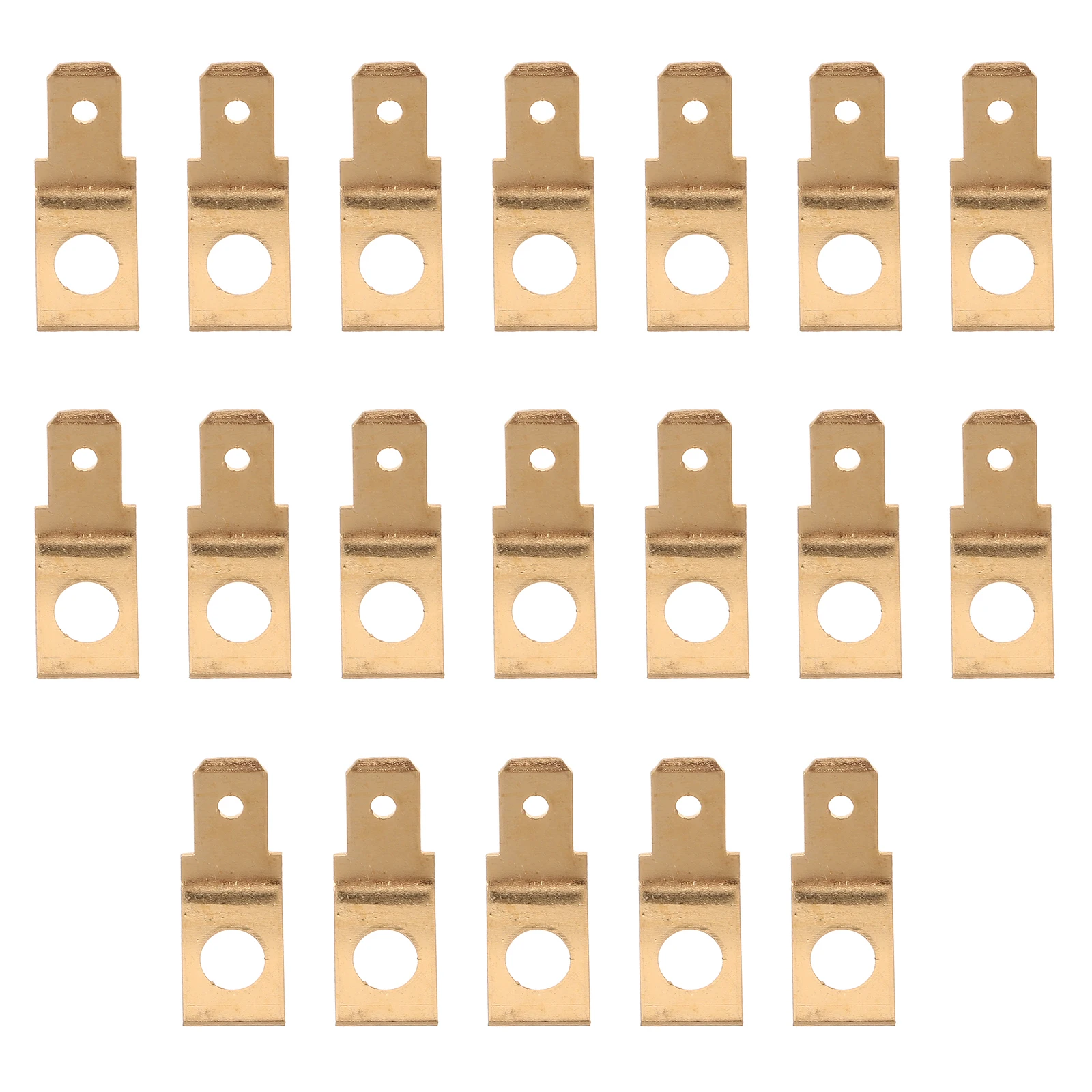 

100Pcs Brass Wire Crimp Connectors Enhanced Ring Crimping Weather Resistant Electrical Spade Terminals for Automotive Projects