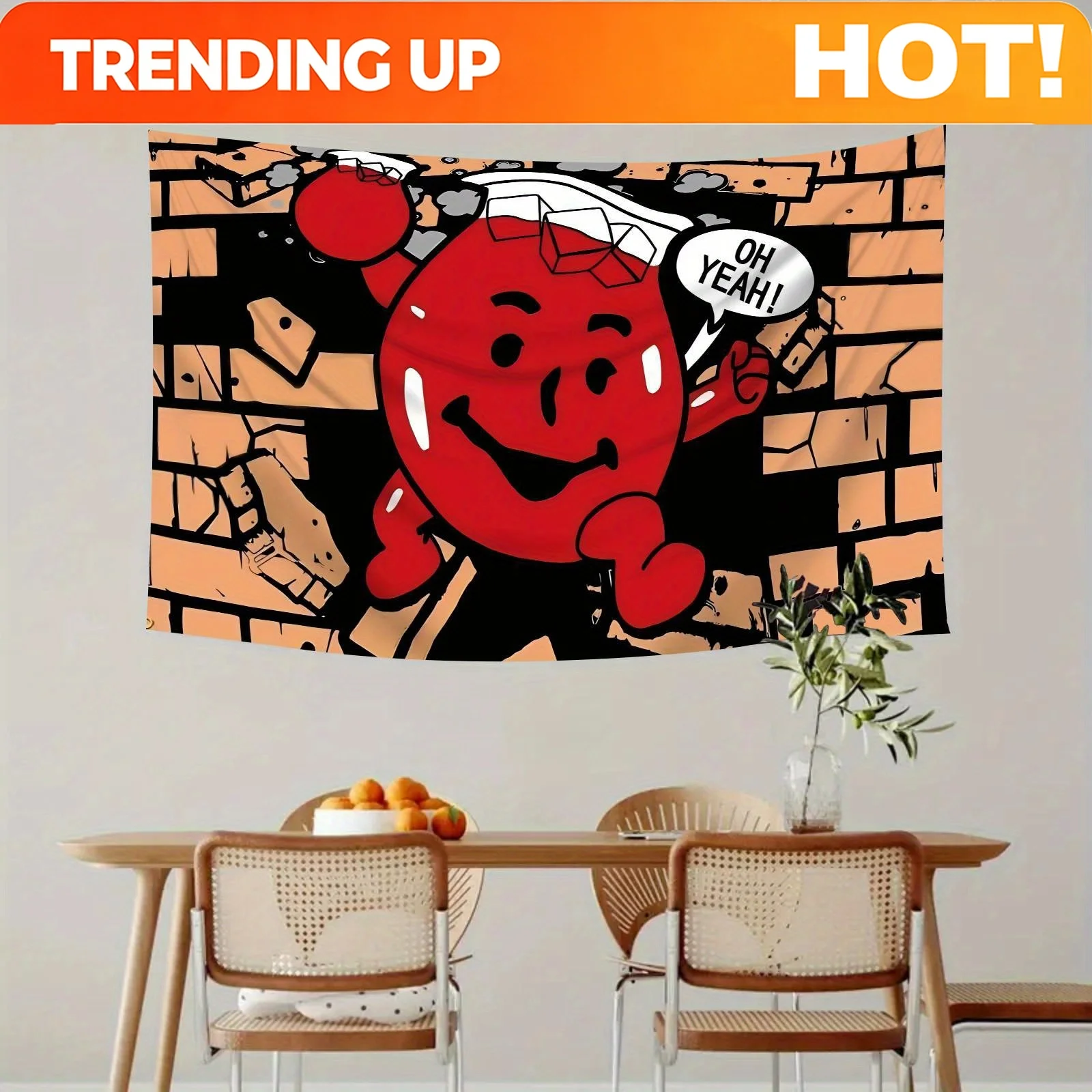 Customize 1pc Funny Red Gummy Bear Tapestry Art - Large Wall Hanging with 