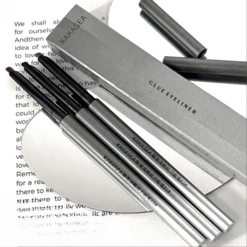 1 個のアイライナーペンシル、汚れ防止、長持ち、初心者向け、滑らか、高色素、パンクアイメイクアップ、防水、ブラックブラウン