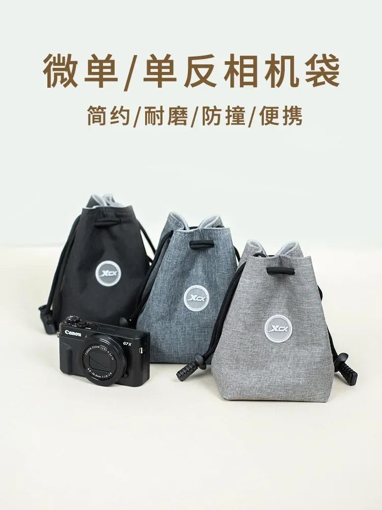 For Fuji denim camera bag canon buggy bag mirrorless camera Sony liner bag Nikon protective case