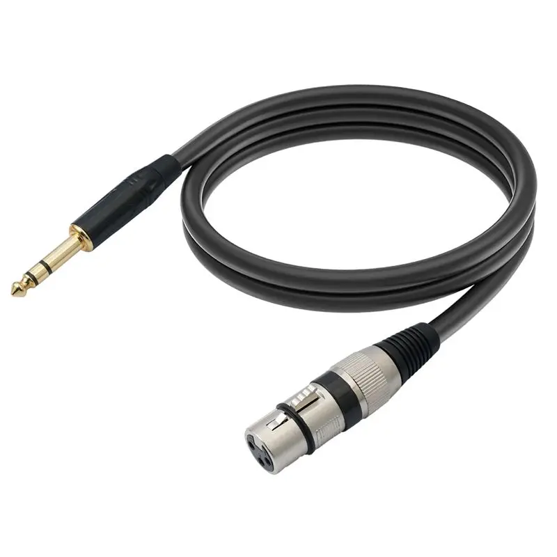 New-TRS 1/4 Inch To XLR 3Pin Cable Balanced XLR To Jack 6.35Mm TRS Signal Interconnect Cord Microphone Audio Cable