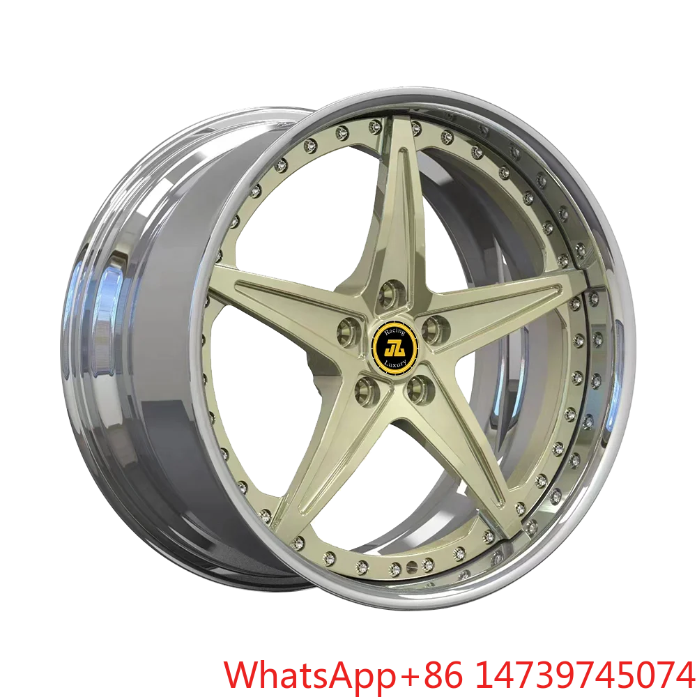 JZ Luxury Monoblock 2 Piece Deep Lip Forged Alloy Wheels Rose Gold 6061-T6 Rims P111SC For GT Car G20 F30 G30 F10 57S6061‑T6 Al