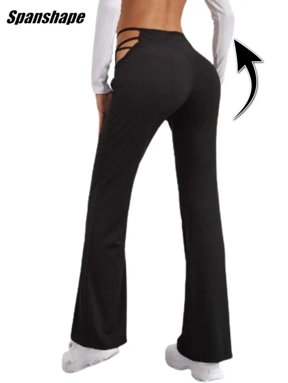 Women's Skinny Flare Pants Drawstring High Waist Sweatpants Streetwear Ruched Bandage Y2K Fashion Trouser Band Waist Legging