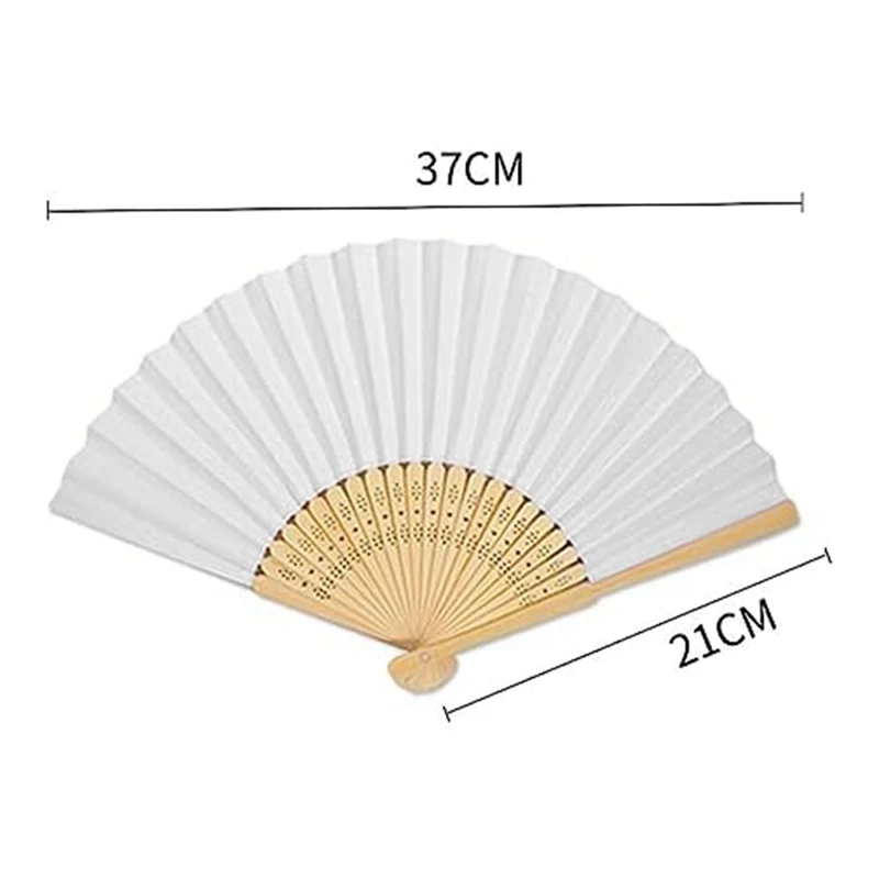 DIY Paper Folding Fan Bamboo Hand Held Fan Handheld Folded Fan For Kids Drawing Handheld Paper Fan
