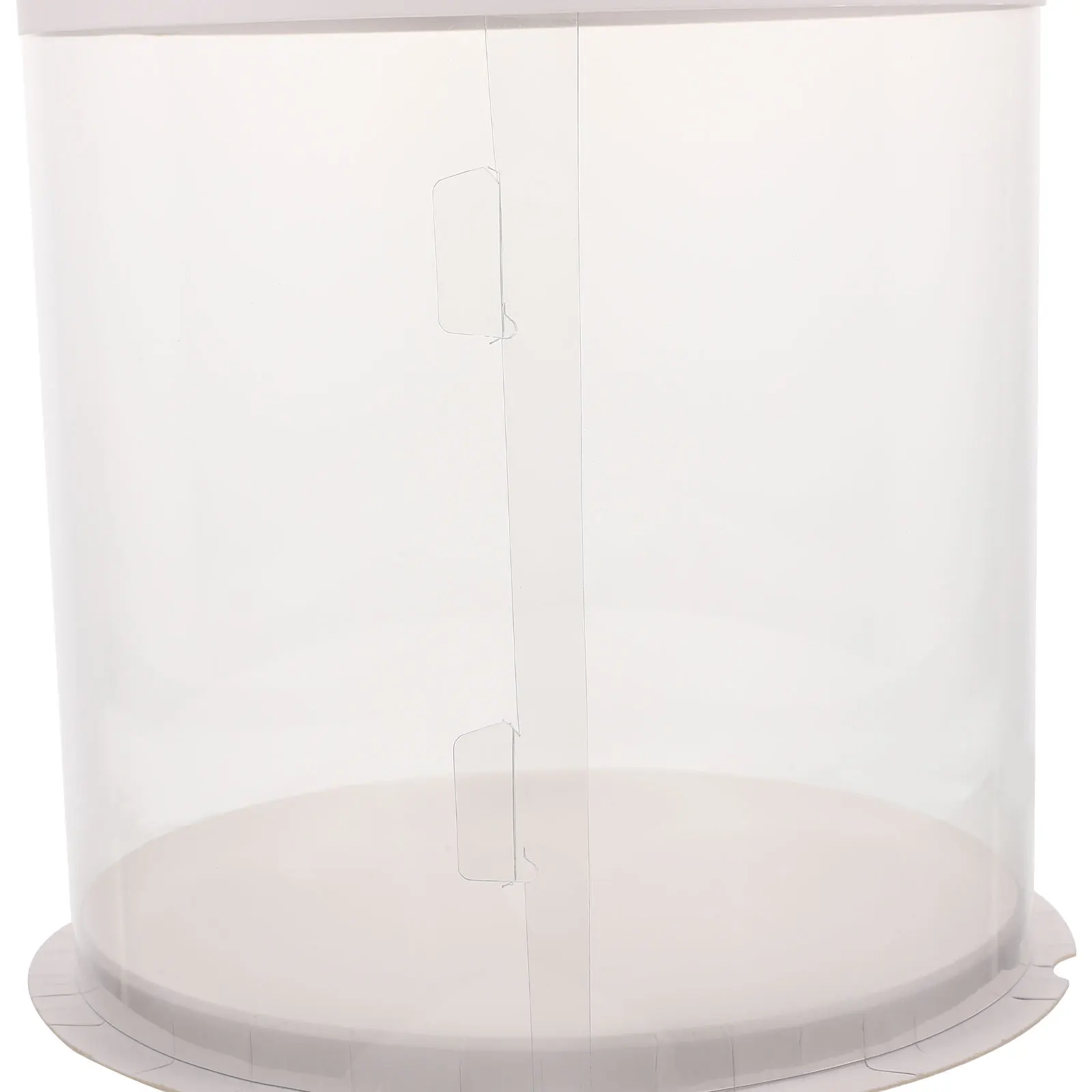 

2pcs Clear Cake Box Round Tall Carrier Birthday Baking Packaging Storage Container Transparent Lightweight Portable Dessert Food