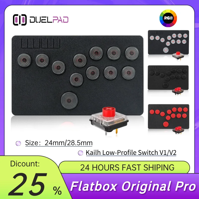

Flatbox оригинальная аркадная трость мини хитбокс кнопки стиль Горячая замена Kailh коробка переключатель аркадная трость контроллер Pico GP2040-CE F