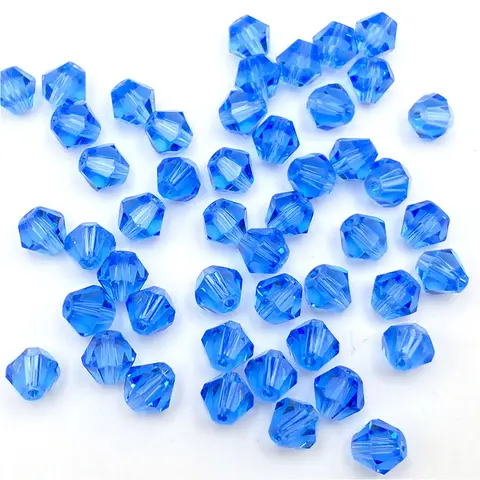 3 4 6mm Bicone 오스트리아 크리스탈 비즈 Jewerly 만들기 DIY 액세서리에 대한 여러 가지 빛깔의면 처리 된 유리 스페이서 구슬 도매