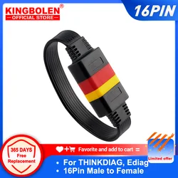 THINKDIAG Cable 16 Pin Male to Female OBD2 Extension Cable Car Diagnostic Tool 0.36M for thinkdiag Easydiag OBDII EOBD Connector