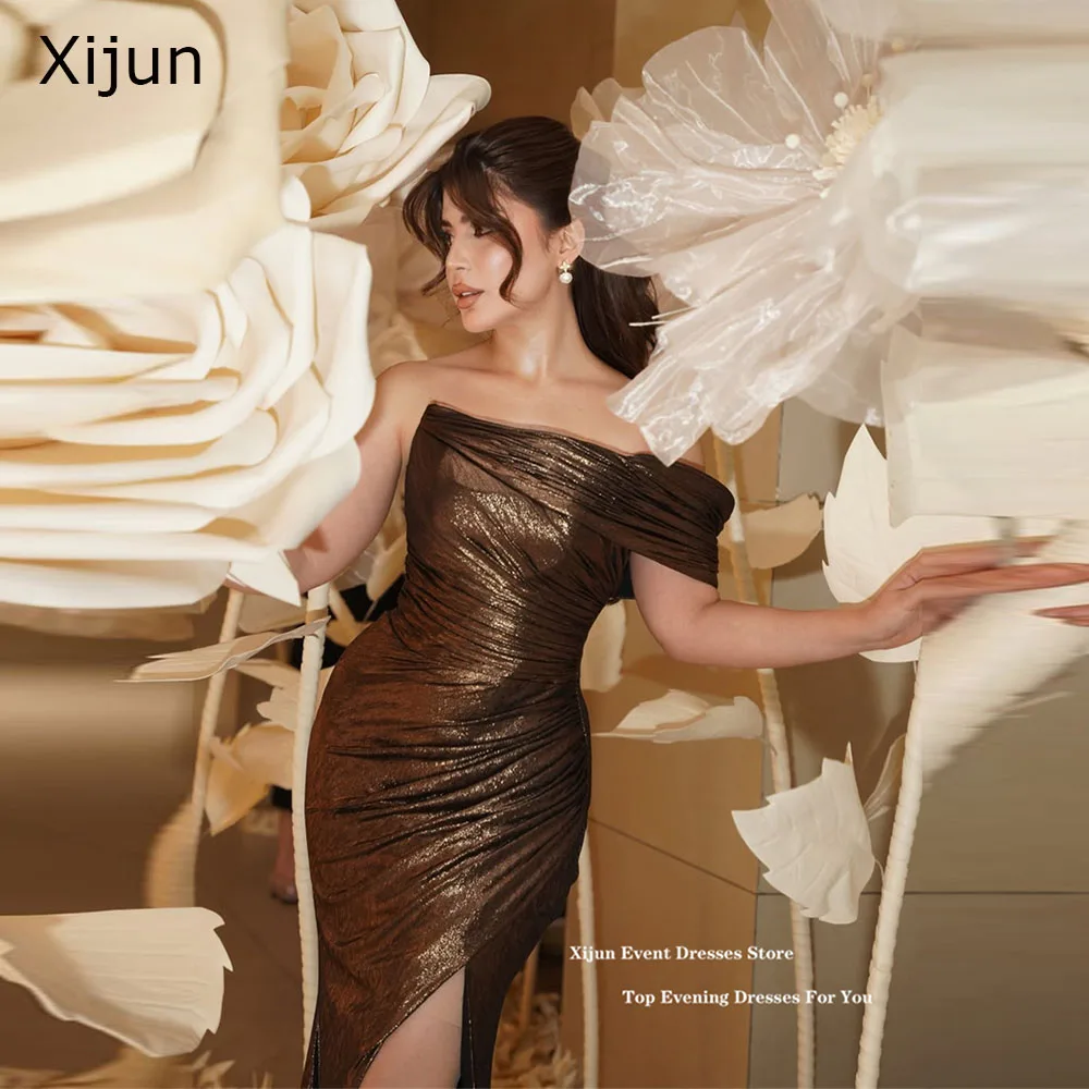 

Xijun Luxury Mermiad Evening Dresses One Shoulder Split Pleated Prom Dresses Formal Occasion Prom Gowns Women 2026 Customized