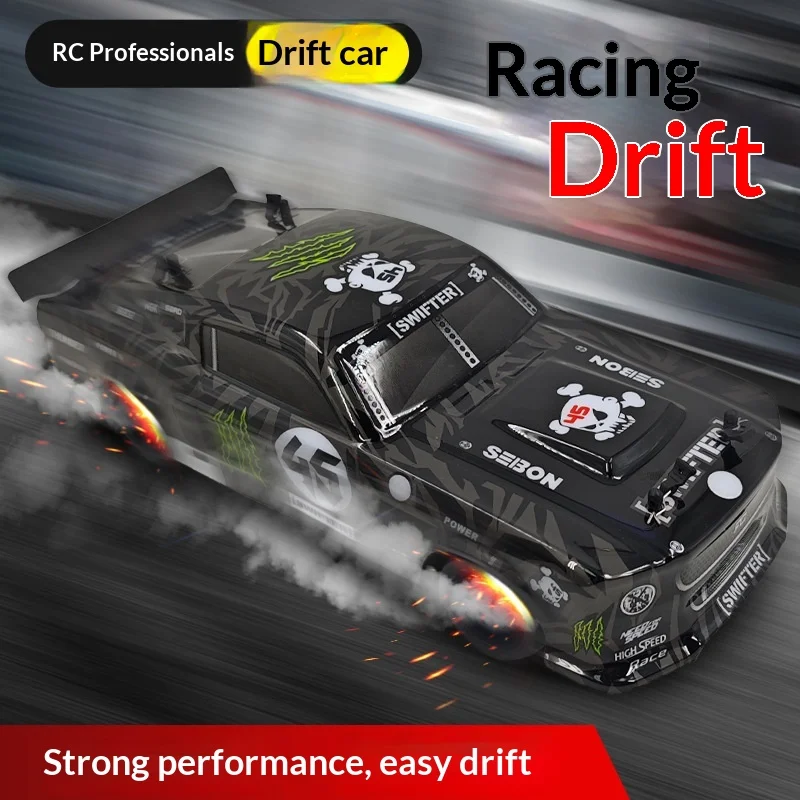1:18 full-scale RC Mustang four-wheel drive high-speed drift car cool boy with light-controlled toy model gift