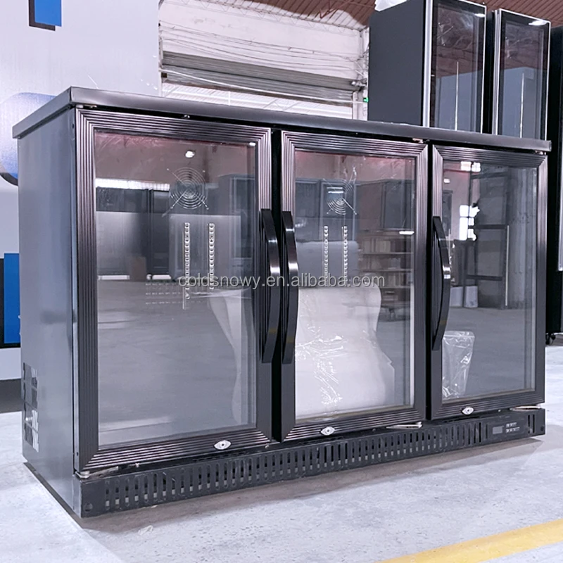 Vertikale aufrechte Getränke-Gefrierschrank-Display, Getränkekühler, Kühlschrank, Vitrine, Glastür für Bar