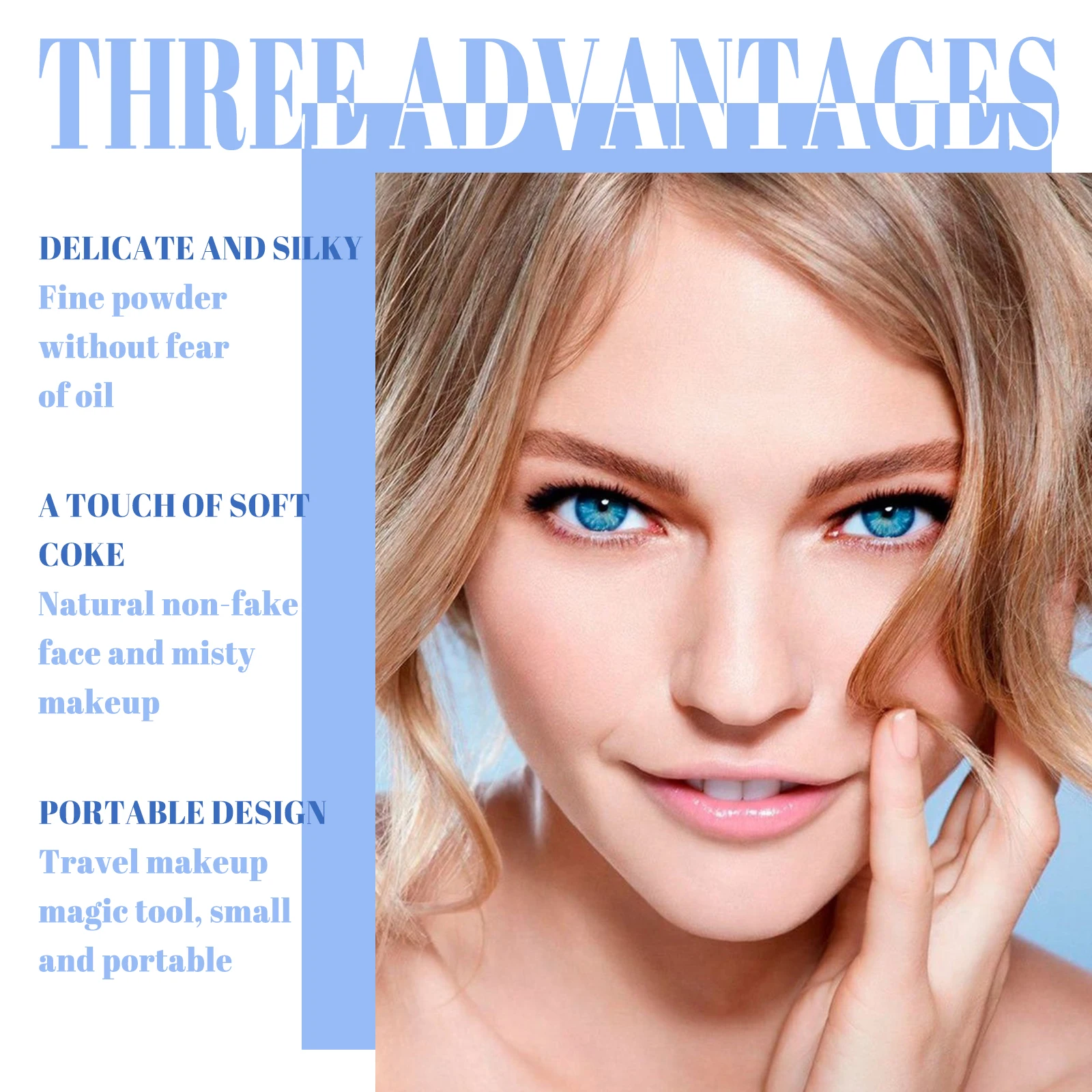 OUHOE Polvere per protezione solare Polvere cosmetica per il viso Controllo olio Correttore opaco duraturo impermeabile Polvere pressata per trucco