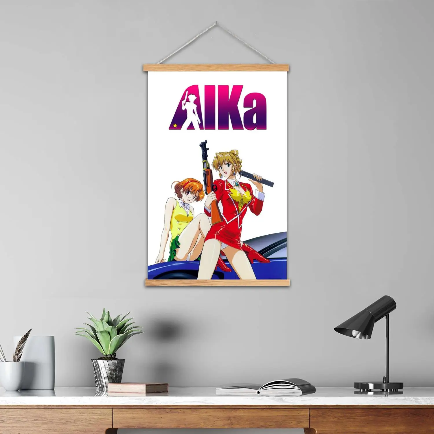 Aika مؤطرة جدار اللوحة قماش ملصق فني و جدار الفن، ديكور غرفة نوم الأسرة الحديثة، اللوحة الزخرفية