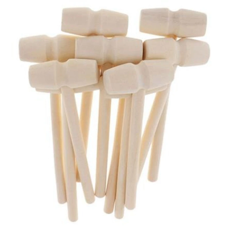 30PCs Mini Wooden Hammer for Lobster Crab and Other Shellfish,Solid Wood Mini Mallet Knocking Planet Cake Wooden Hammer-A13G