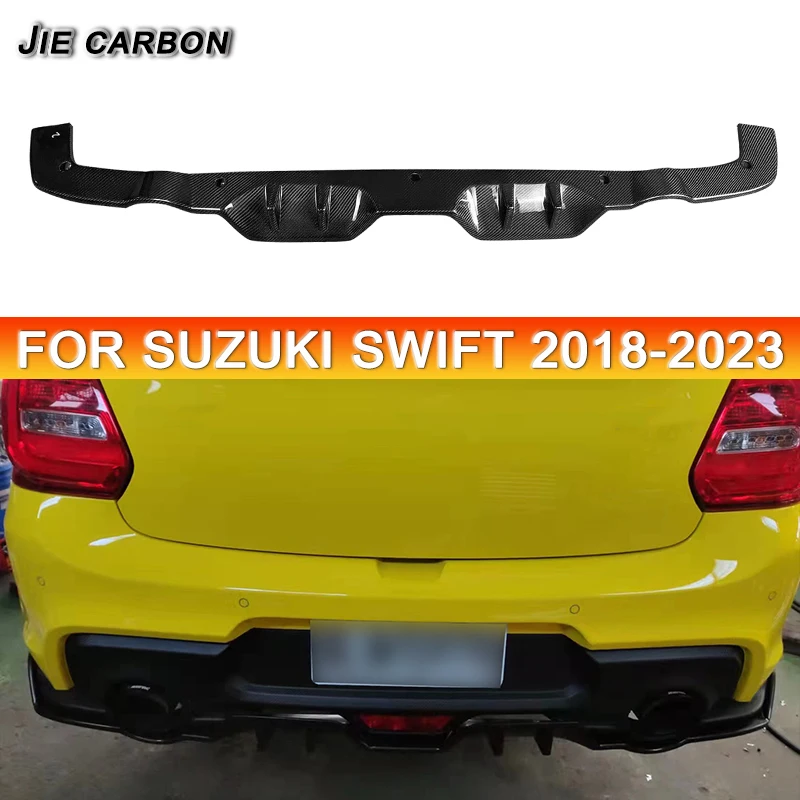 Real carbon fiber rear bumper diffuser upgraded spoiler rear lower lip for suzuki swift sport  ZC33S  2018-2024 year