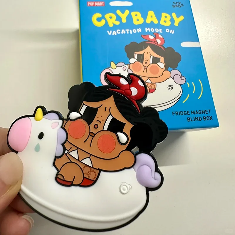 

POP MART CRYBABY Vacation Mode On Series Fridge Magnet Blind Box Mystery Box Cute Guess Bag Anime Figure Ornament Figurines Gift