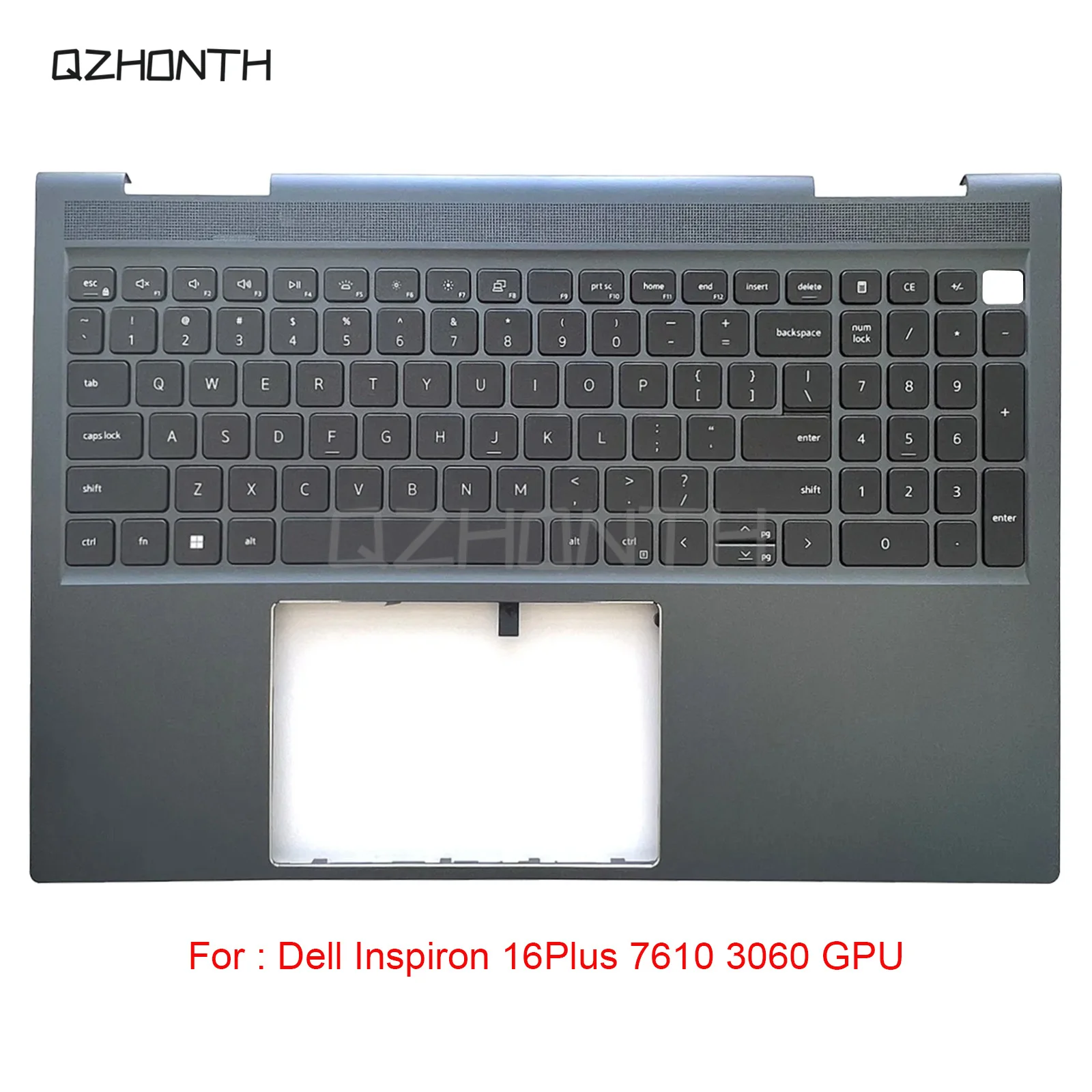 

New For Dell Inspiron 16Plus 7610 3060 GPU Palmrest with Backlit Keyboard Blue 0YRKJM YRKJM 16"