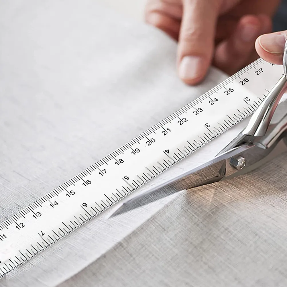 

20Pcs Plastic Clear Rulers Transparent Measurement Tool for Students School Office Drawing 12 Inch Ruler with Inches and