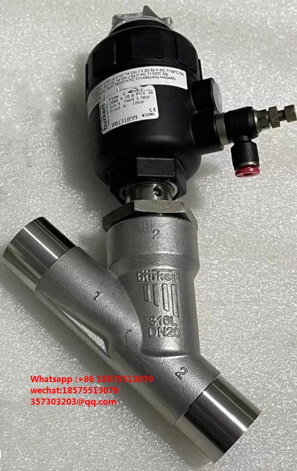 For Burkert 2000 A 20.0 00131899 Pneumatic Angle Seat Valve 1 Piece