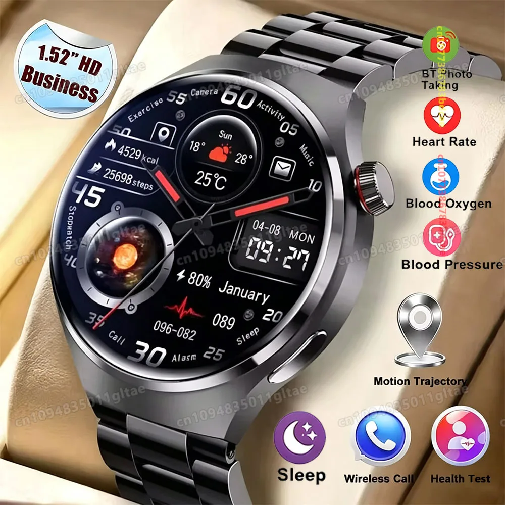 2026 New Men's Smart Watch HD Display GPS Health Tracking Bluetooth Calling Voice Assistant Sports  Waterproof Smartwatch HT30