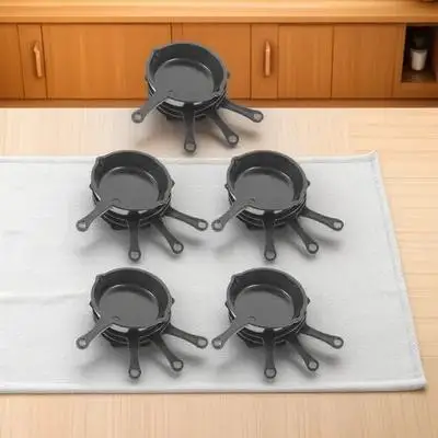 

20pcs Mini Frying Pan Set Lightweight Plastic Dollhouse Kitchen Cookware Accessories For Kids Adults Miniature Toy