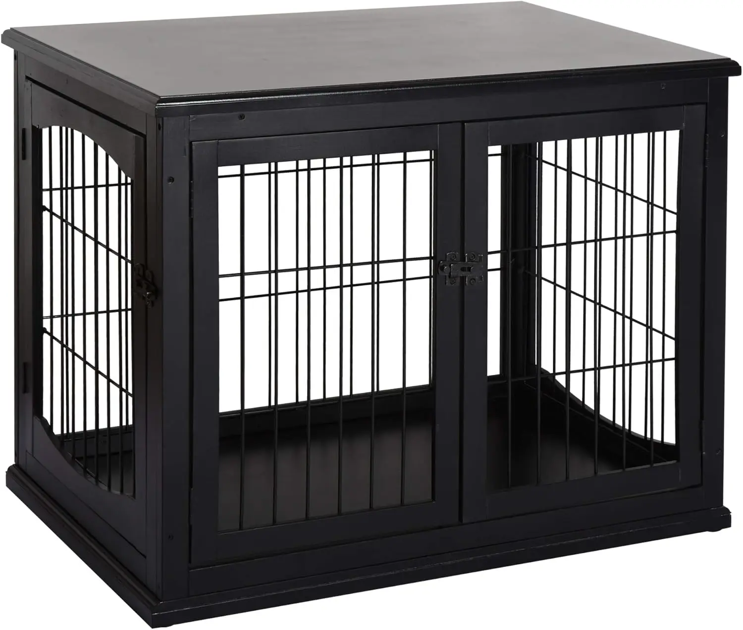 Dog Crate Furniture, Small Dog Cage End Table with Two Opening Sides, Lockable Door, Puppy Kennel Indoor, Cute and Decorative