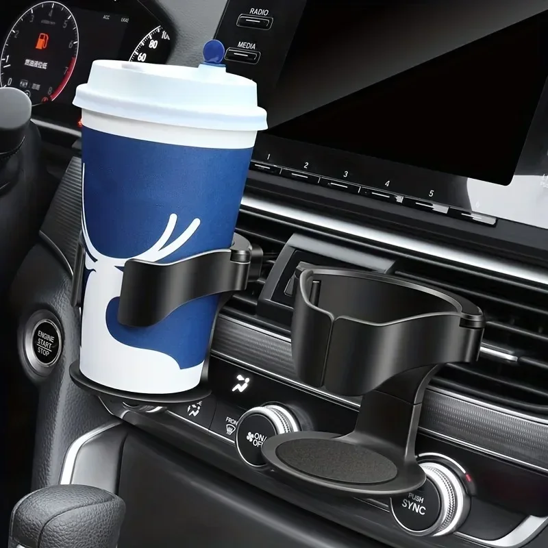 Universal Car Cup Holder with Handle ABS Material Vent-Convenient and Safe Drink Holder for Cars and Trucks No Battery Required view 3