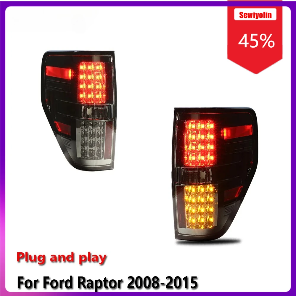 

Sewiyolin автомобильные светодиодные фонари задний фонарь в сборе для Ford Raptor 2008-2015 авто противотуманные DRL тормозной указатель поворота