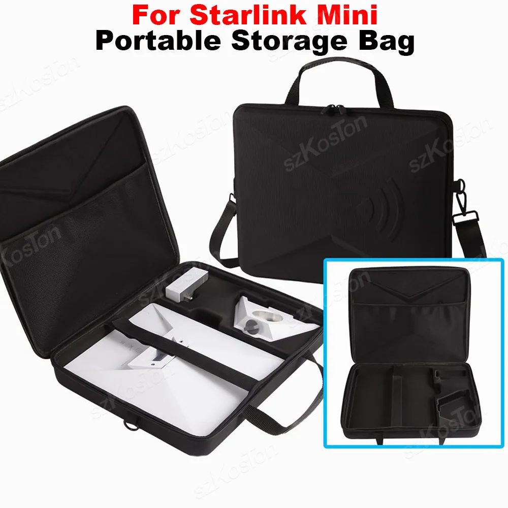 

Сверхлегкий чехол для Starlink Mini Protect, подставка, адаптер для труб, кабели, источник питания, противоударный жесткий корпус, портативная сумка для хранения
