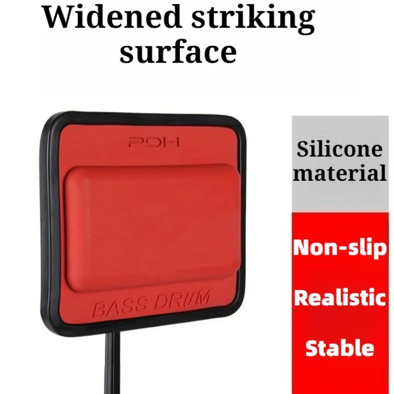 

Metal Thickened Kick Drum Practice Pedal‌ Foldable Non-slip Realistic Silicone Bass Drum Trainer‌ Musical Instrument Accessories