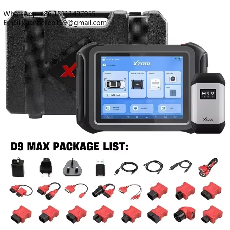 2025 XTOOL D9 MAX J2534 Programming Tools Online ECU Coding Bi-directional Auto Diagnostic Tool FCA DOIP CAN FD Topology D9S PRO