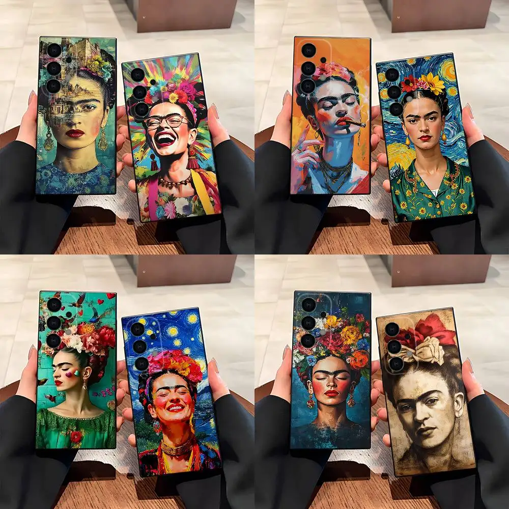 

Fashion F-FridaS-S K-Kahlo Phone Case for Samsung S24 S22 S25 Ultra S9 S20 FE S23 Plus S10 S21 Shockproof Funda Cover