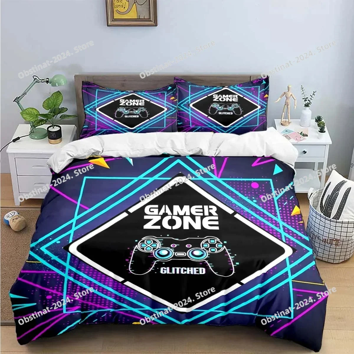 

Gamer Controller Print Bedding Sets Exquisite Bed Supplies Set Duvet Cover Bed Comforter Set Bedding Set Luxury Birthday Gift